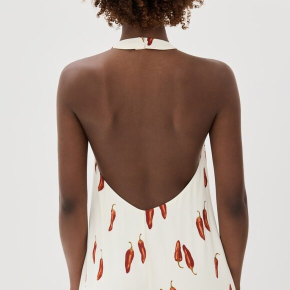 NWT Reformation Avielle Mini Dress - Jalapeno - Sz 6 - Picture 4 of 9